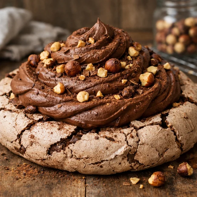 Chocolate Hazelnut Pavlova