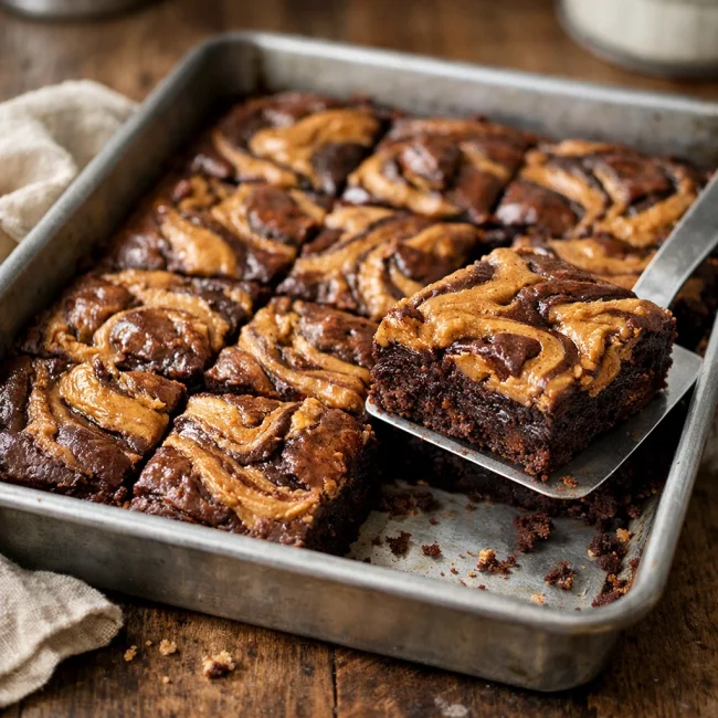 Chocolate Swirl Peanut Butter Brownies