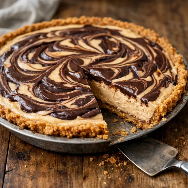 Chocolate Swirl Peanut Butter Pie