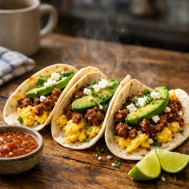 Chorizo Breakfast Tacos