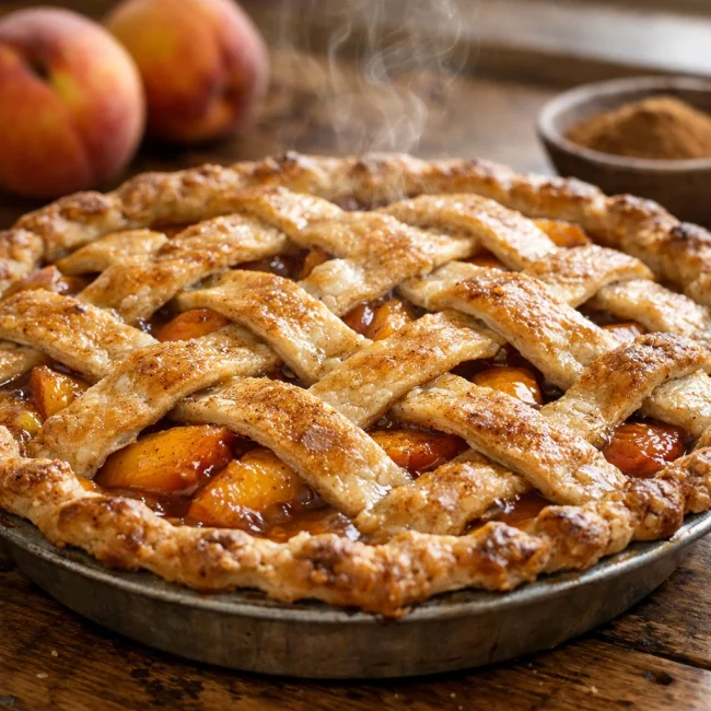 Cinnamon-Infused Peach Pie