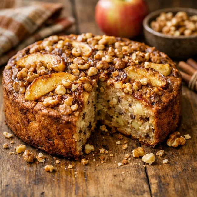Cinnamon Walnut Apple Cake
