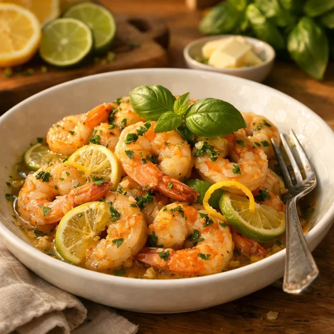 Citrus Basil Shrimp Scampi