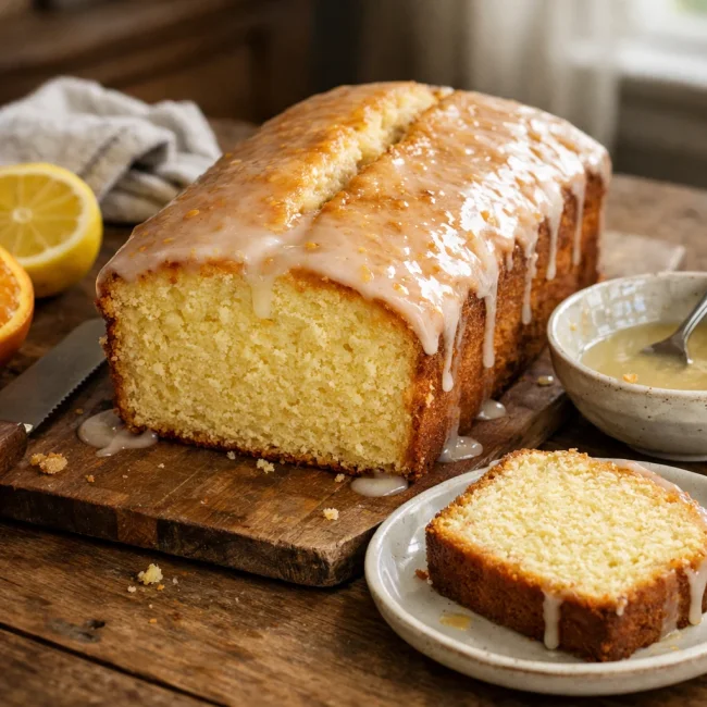 Citrus Glazed Butter Pound Cake
