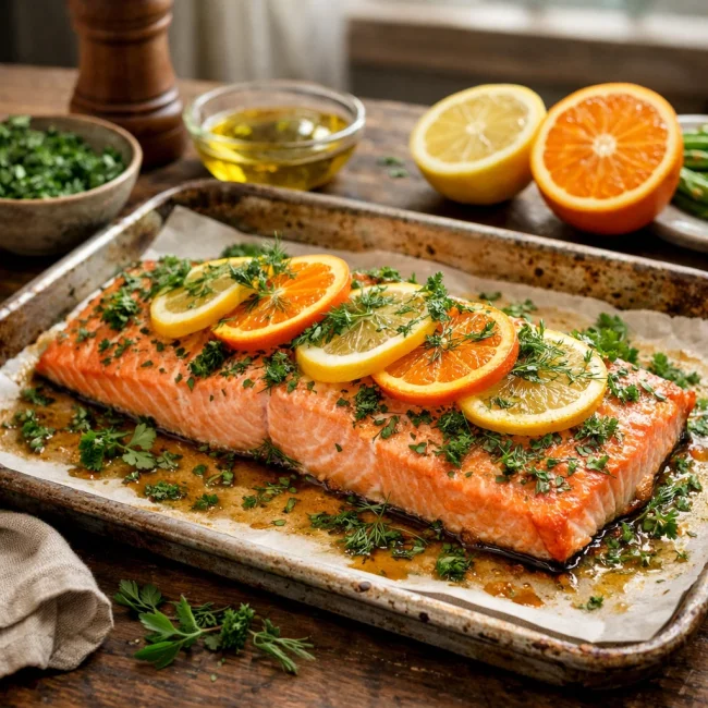 Citrus Herb Baked Salmon