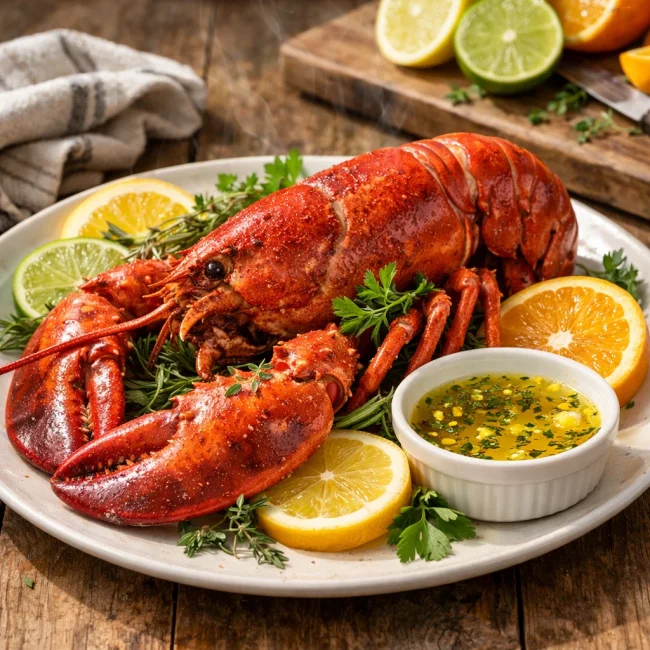 Citrus Herb Infused Boiled Lobster