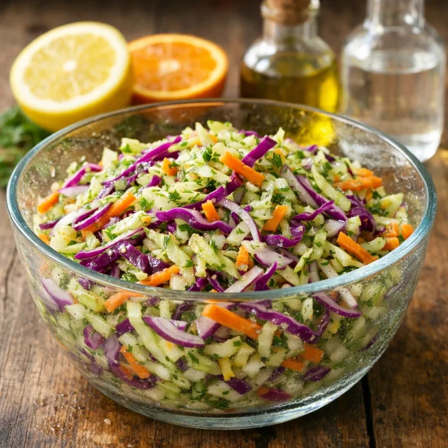 Citrus Herb Oil & Vinegar Coleslaw