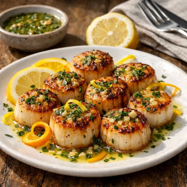 Citrus Herb Seared Scallops