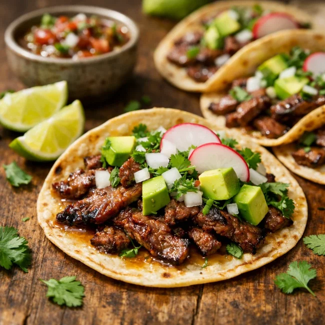 Citrus Marinated Carne Asada Tacos