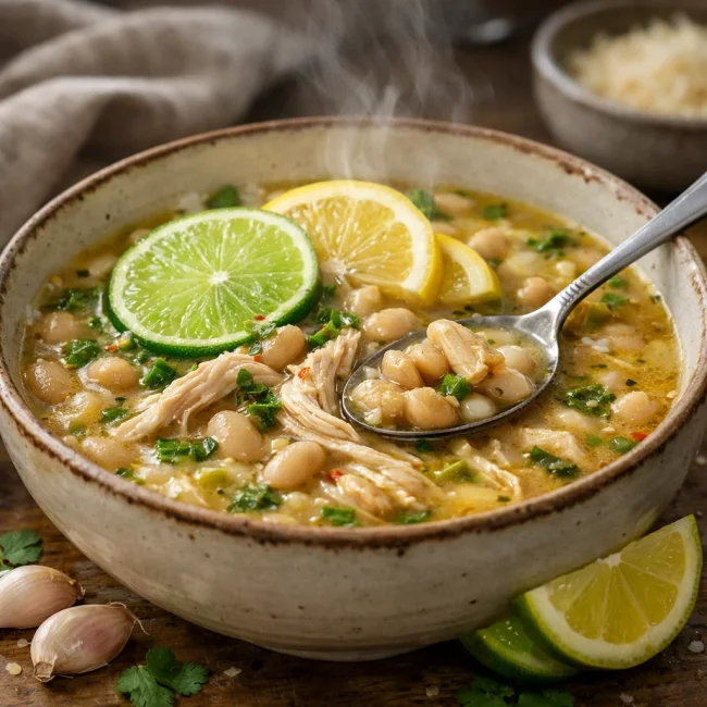 Citrus White Bean Chicken Chili