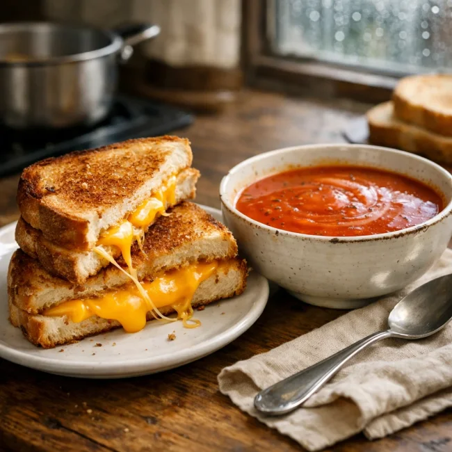 Classic Grilled Cheese and Tomato Soup