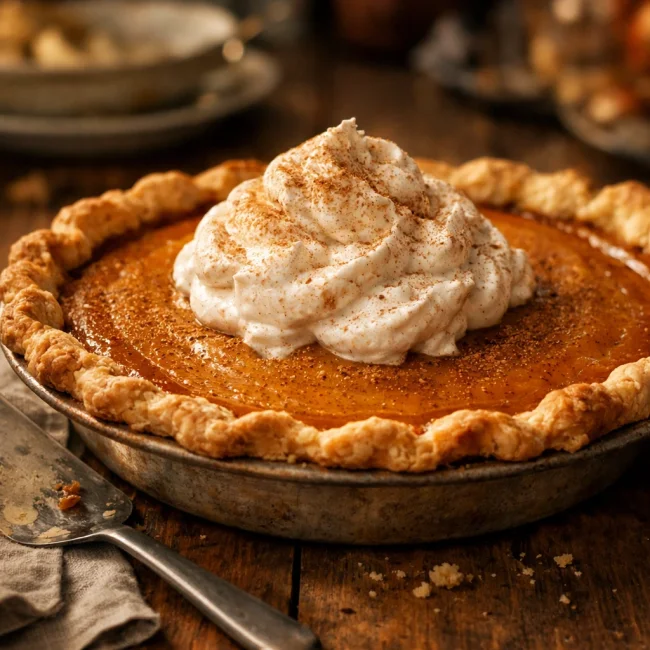 Classic Pumpkin Pie with Spiced Whipped Cream