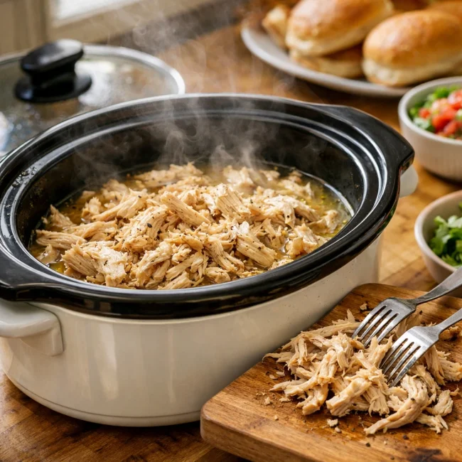 Classic Slow Cooker Shredded Chicken