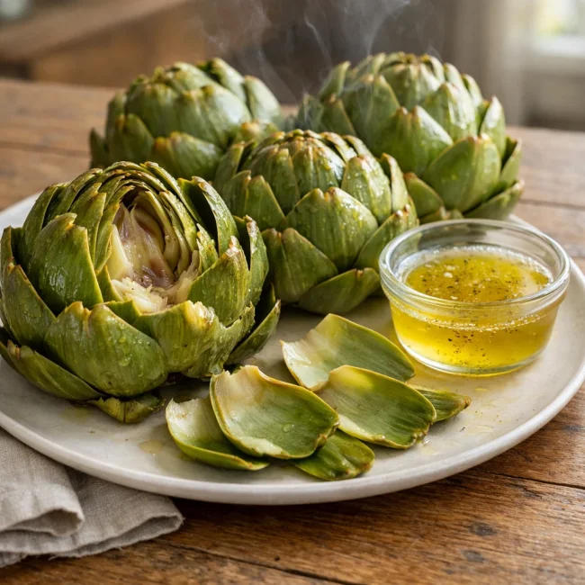Classic Steamed Artichokes