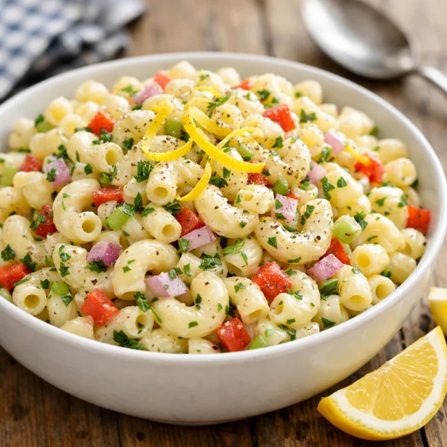 Classic Zesty Lemon Herb Macaroni Salad