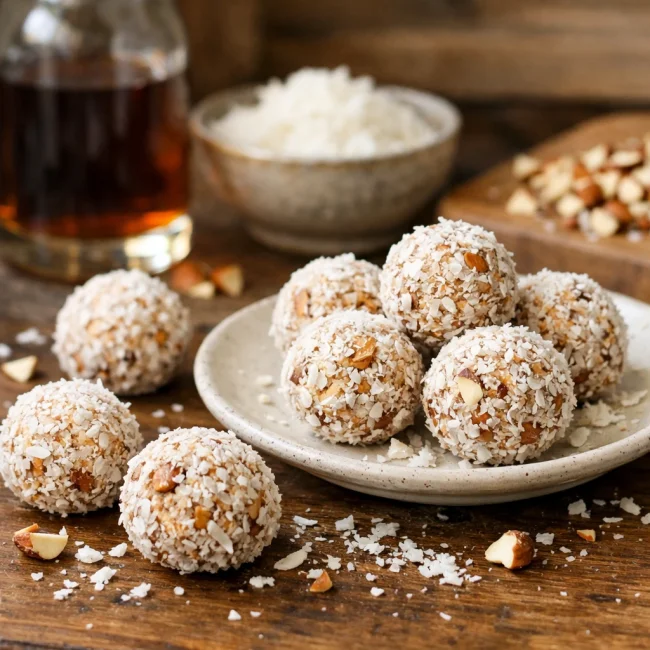 Coconut Almond Rum Balls