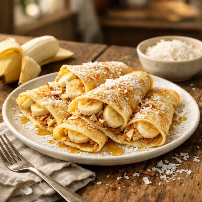 Coconut Banana Crepes