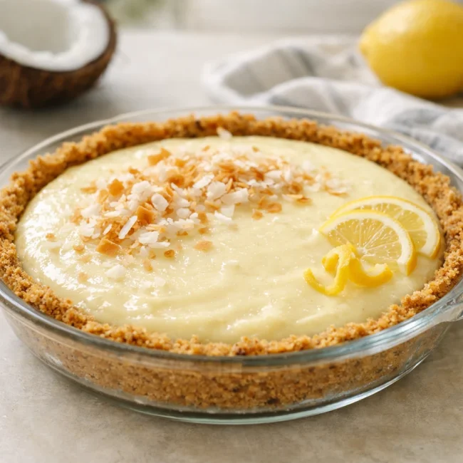 Coconut Lemon Icebox Pie