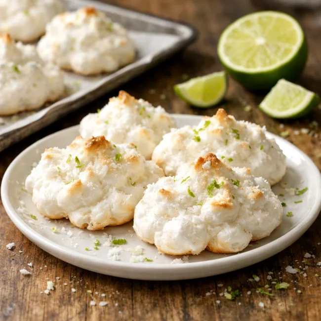 Coconut Lime Meringue Clouds