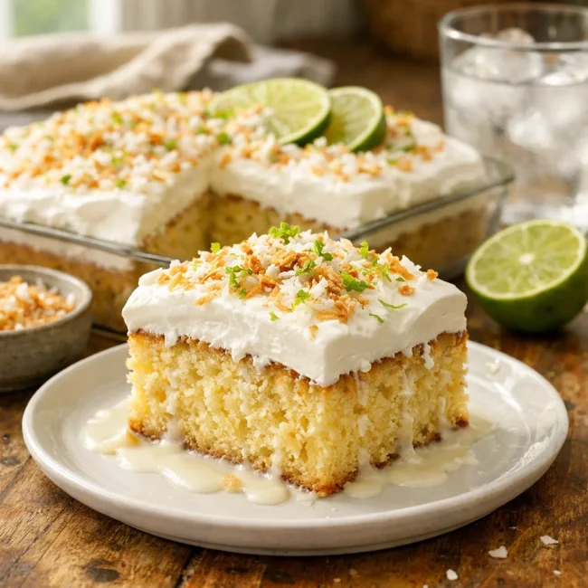 Coconut Lime Tres Leches Cake