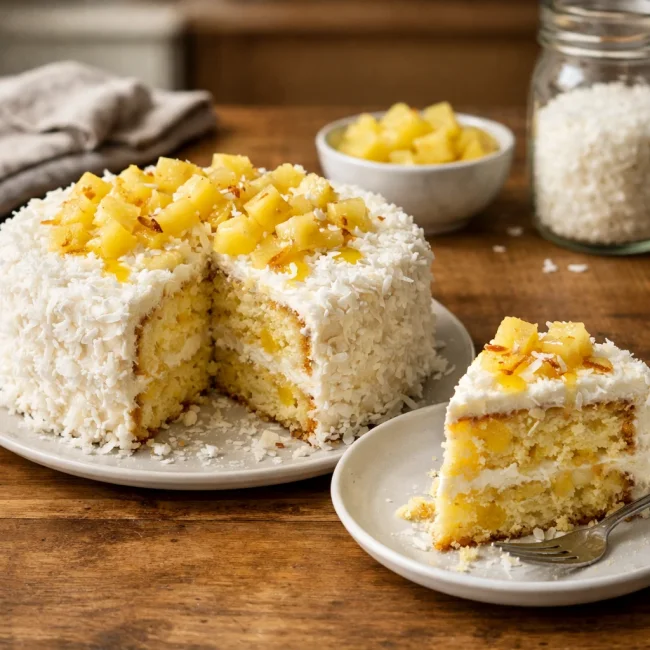 Coconut Pineapple Delight Cake