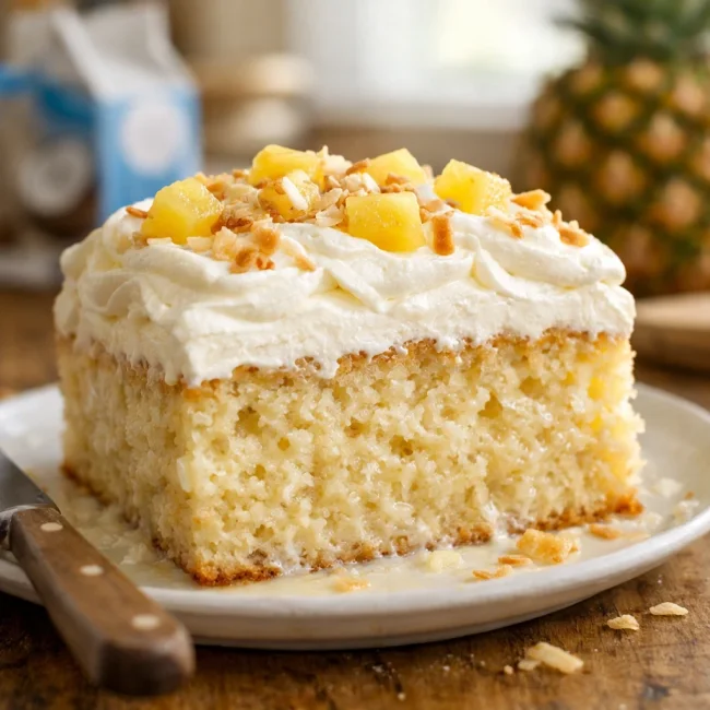 Coconut Pineapple Tres Leches Cake