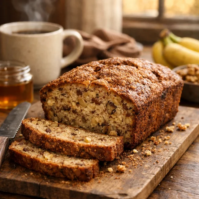 Cozy Autumn Walnut Banana Bread