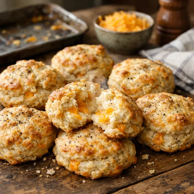 Cracked Pepper Cheddar Biscuits