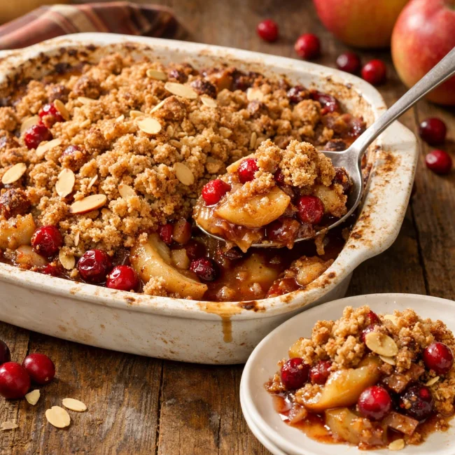 Cranberry Almond Apple Crisp