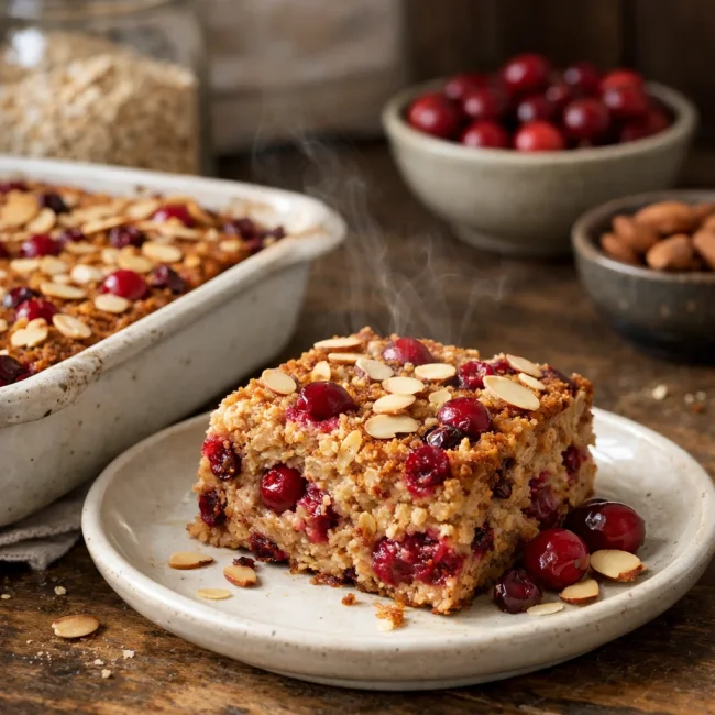 Cranberry Almond Baked Oatmeal
