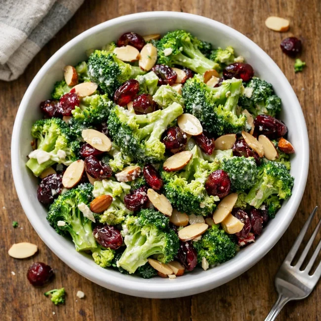 Cranberry Almond Broccoli Salad