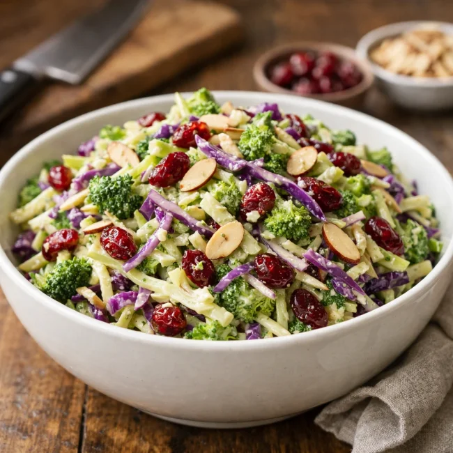 Cranberry Almond Broccoli Slaw