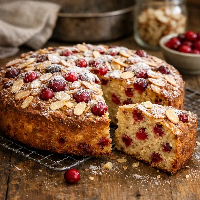 Cranberry Almond Delight Cake
