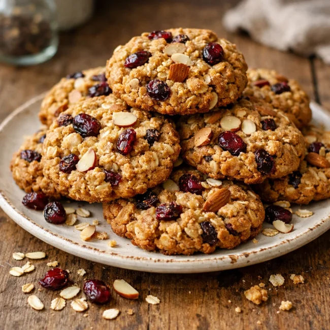 Cranberry Almond Oatmeal Cookies