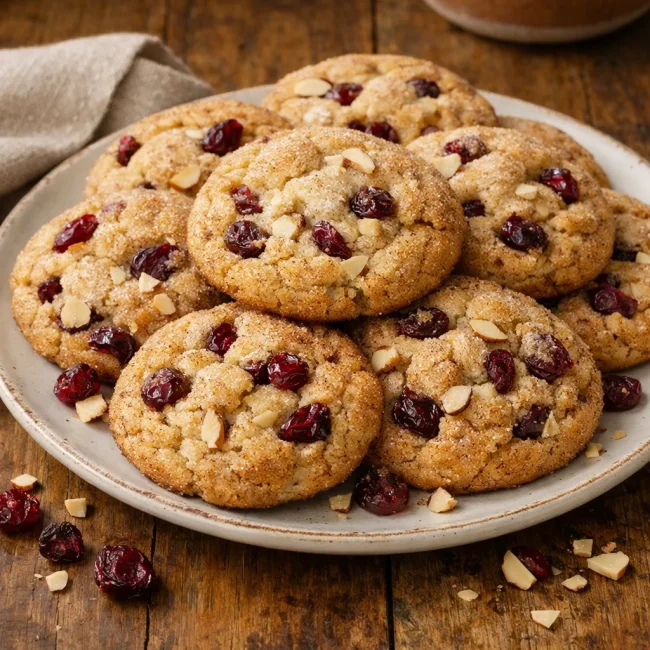 Cranberry Almond Snickerdoodles