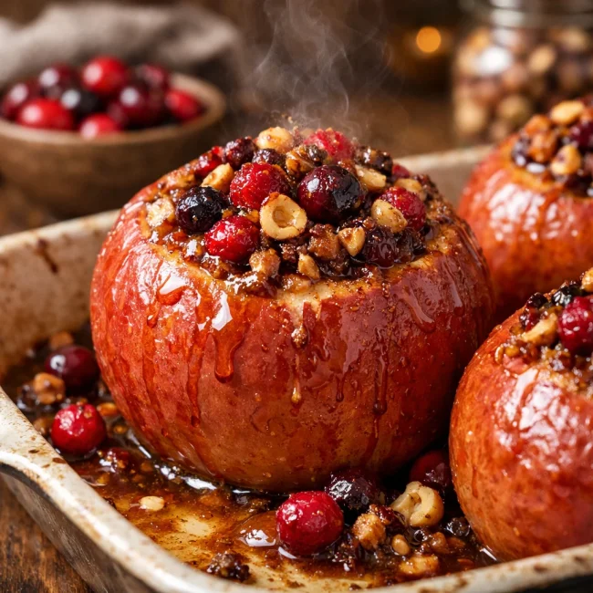 Cranberry Hazelnut Baked Apples