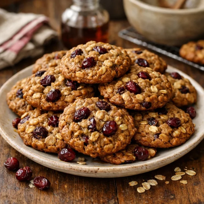 Cranberry Maple Oatmeal Cookies