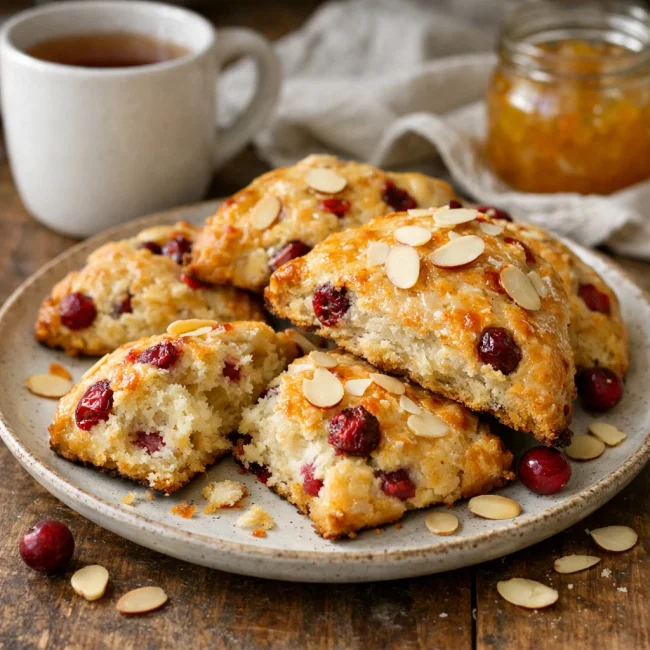 Cranberry Orange Almond Scones