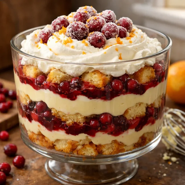 Cranberry Orange Trifle