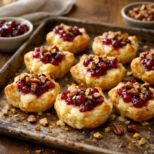 Cranberry-Pecan Brie Bites