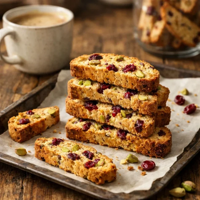 Cranberry Pistachio Biscotti