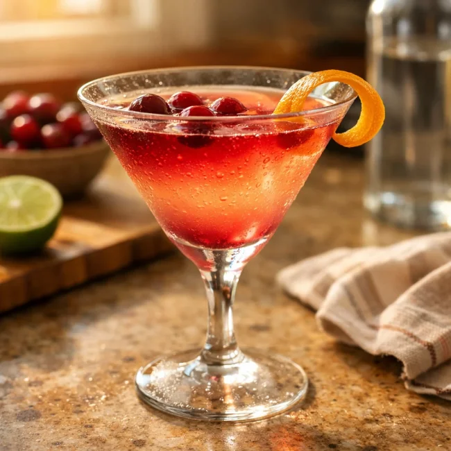 Cranberry Sunset Martini