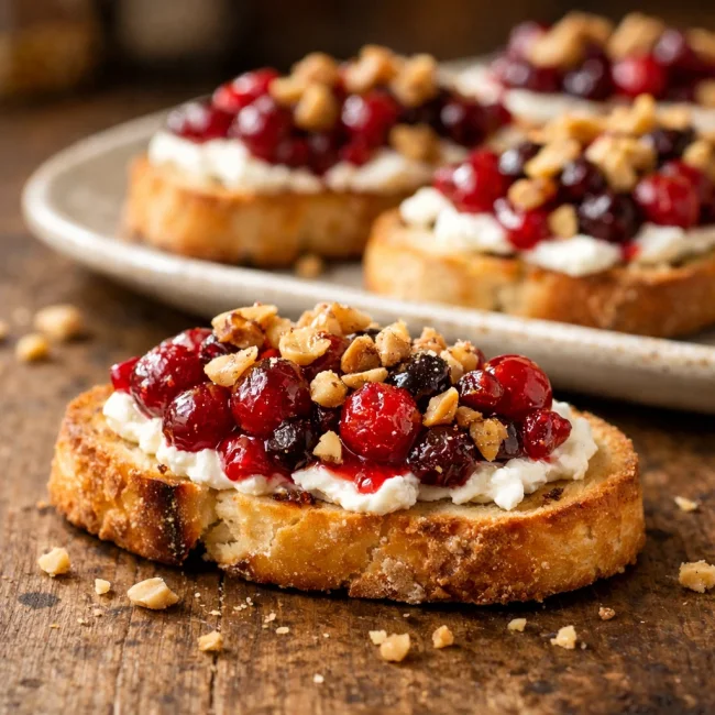 Cranberry Walnut Bruschetta