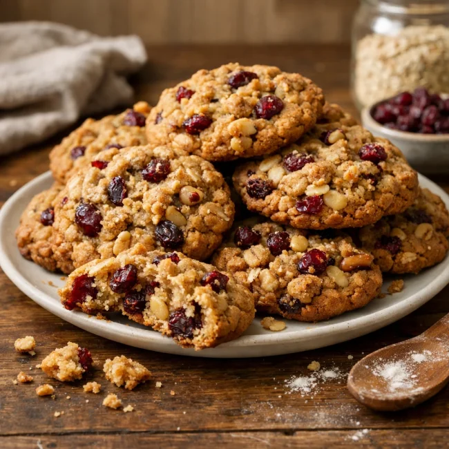 Cranberry Walnut Oatmeal Cookies