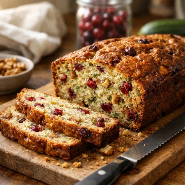 Cranberry Walnut Zucchini Bread