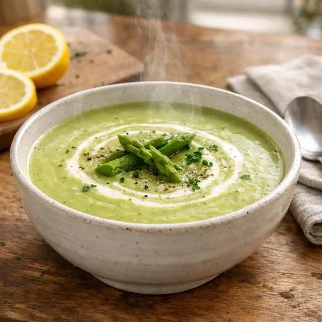 Creamy Asparagus Lemon Soup