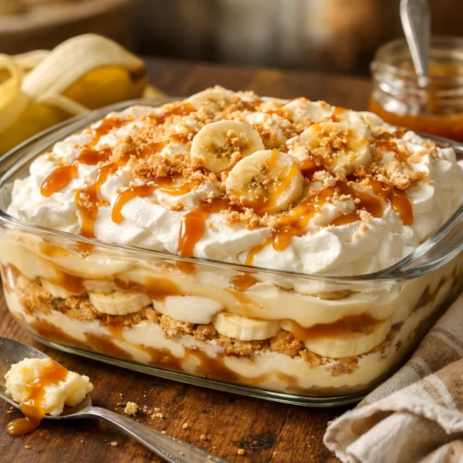 Creamy Caramel Banana Pudding Delight