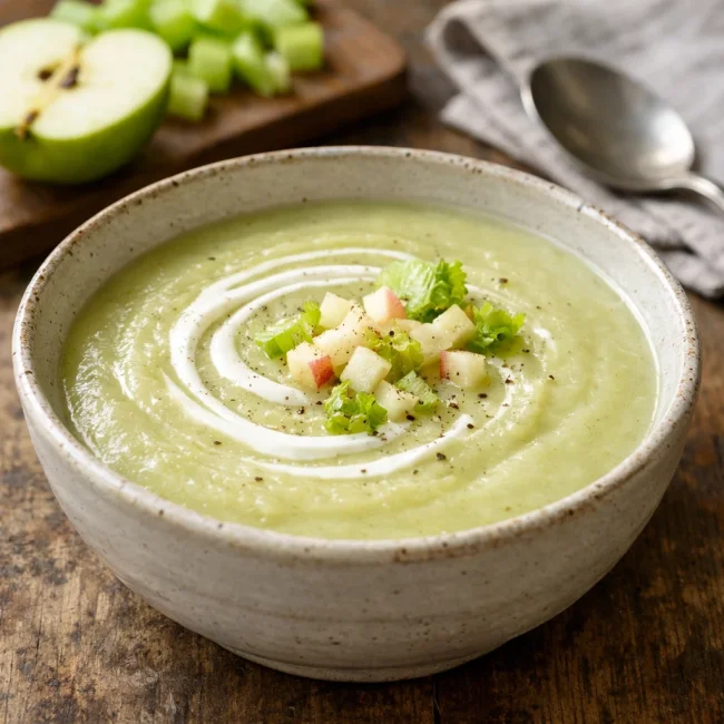 Creamy Celery and Apple Soup
