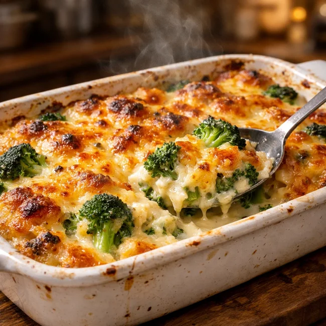 Creamy Cheddar Broccoli Casserole