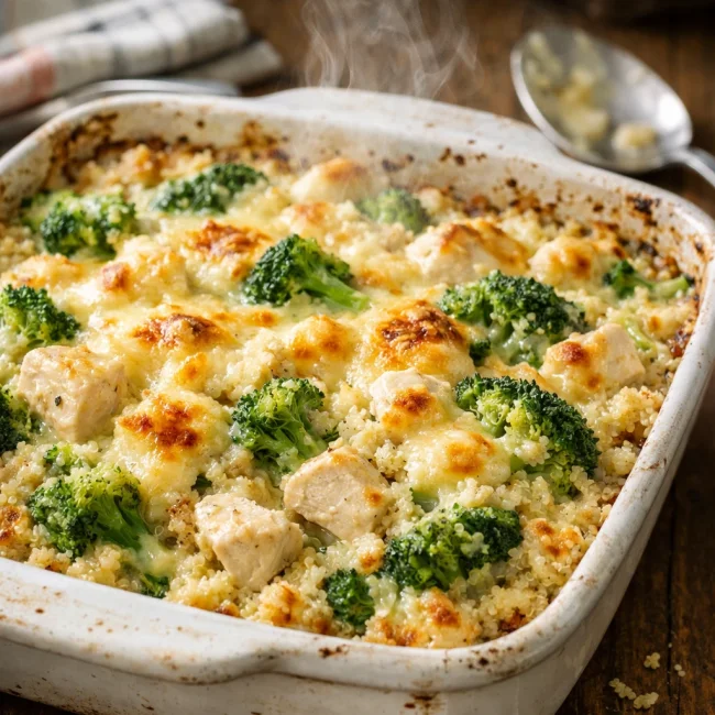 Creamy Chicken and Broccoli Quinoa Casserole